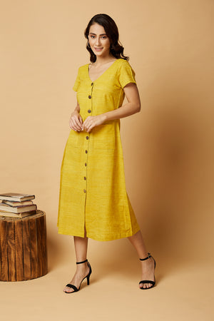 Yellow Midi Dress