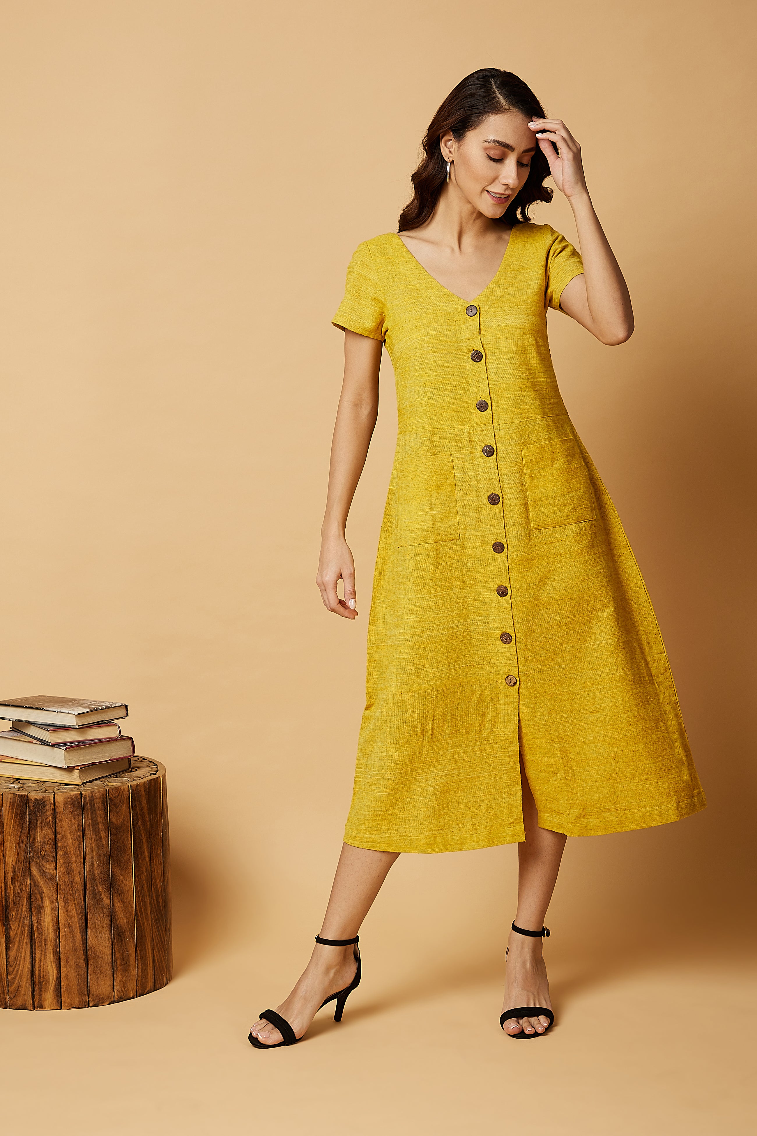 Yellow Midi Dress