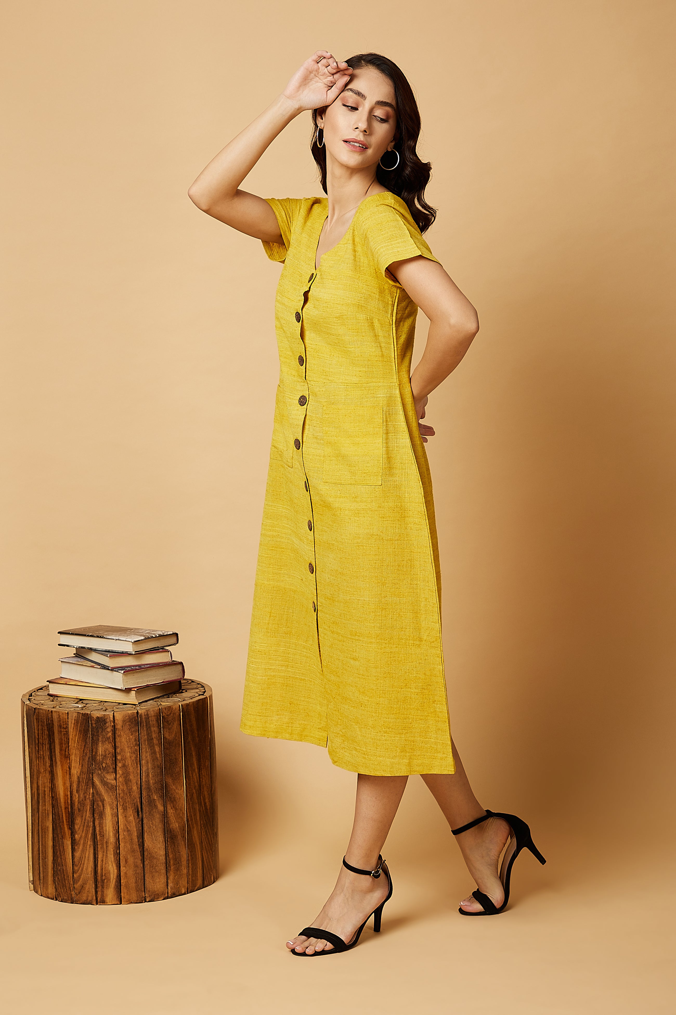 Yellow Midi Dress