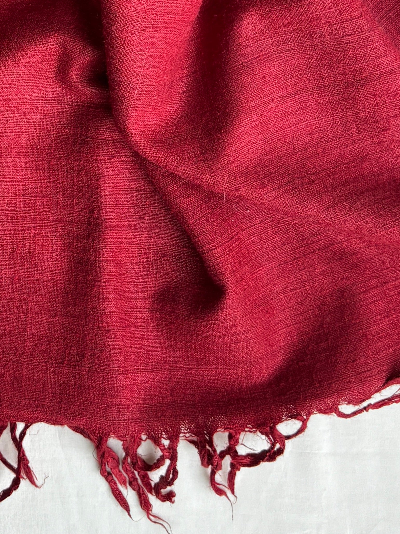 Solid Red Silk scarf