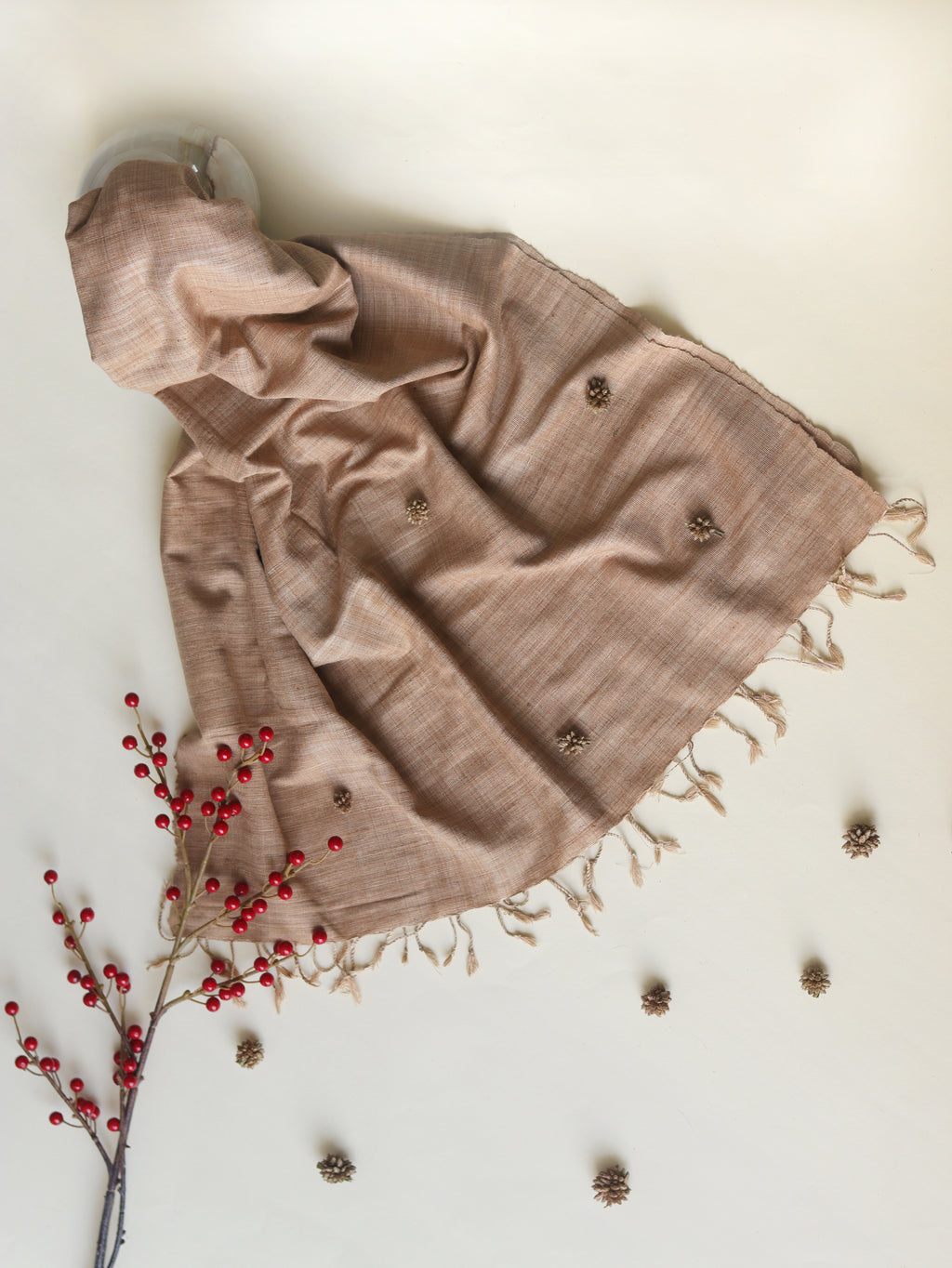 Silk scarf in brown