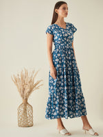 Long Tiered Dress - Blue