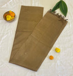 Copper Gold Dobby Tasar Silk Saree