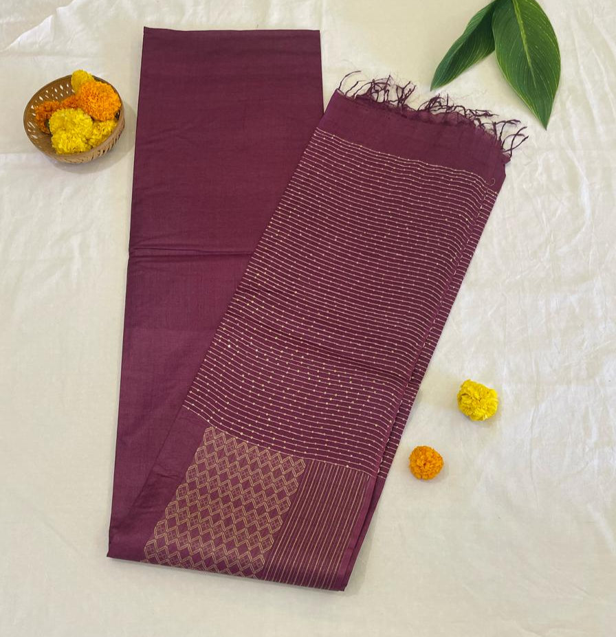 Rosy Radiance Dobby Tasar Silk Saree