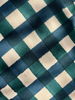 Blue checks cushion cover