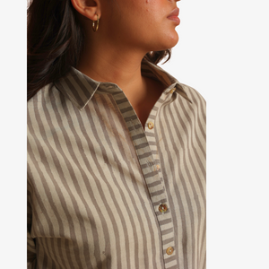 SEEMA Dhabu oak striped shirt