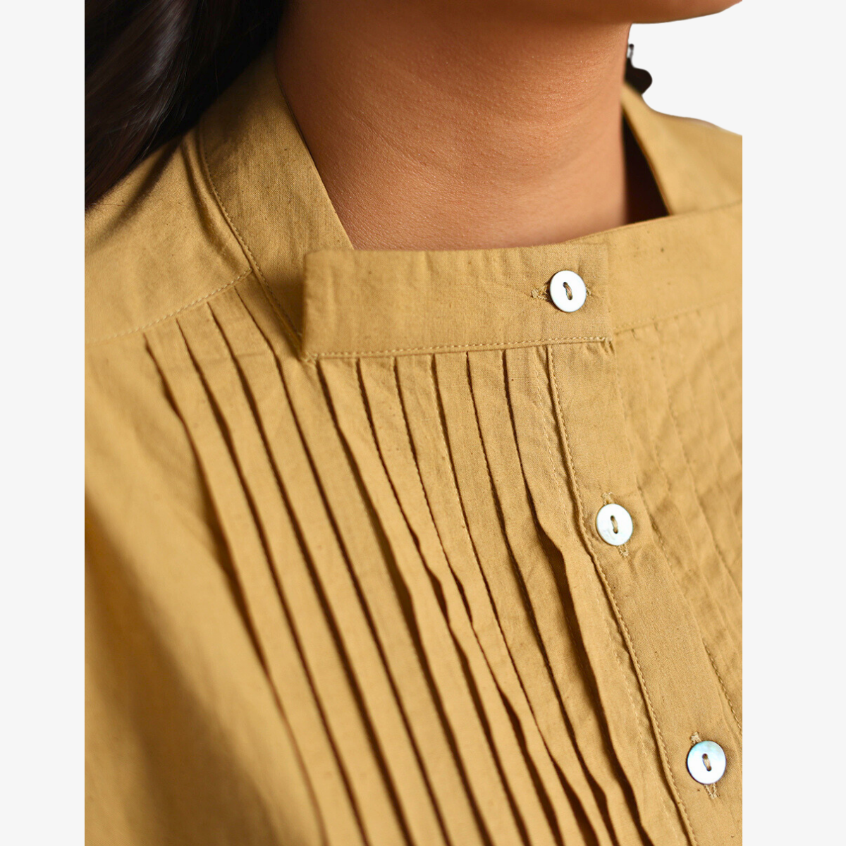 SONIA Myrobalan pleated full sleeved shirt