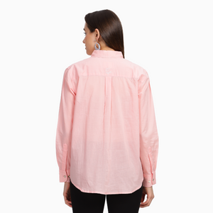 VARSHA Ash pink collared full sleeve shirt