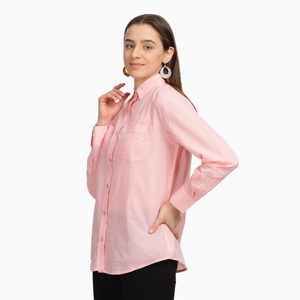 VARSHA Ash pink collared full sleeve shirt