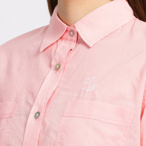 VARSHA Ash pink collared full sleeve shirt