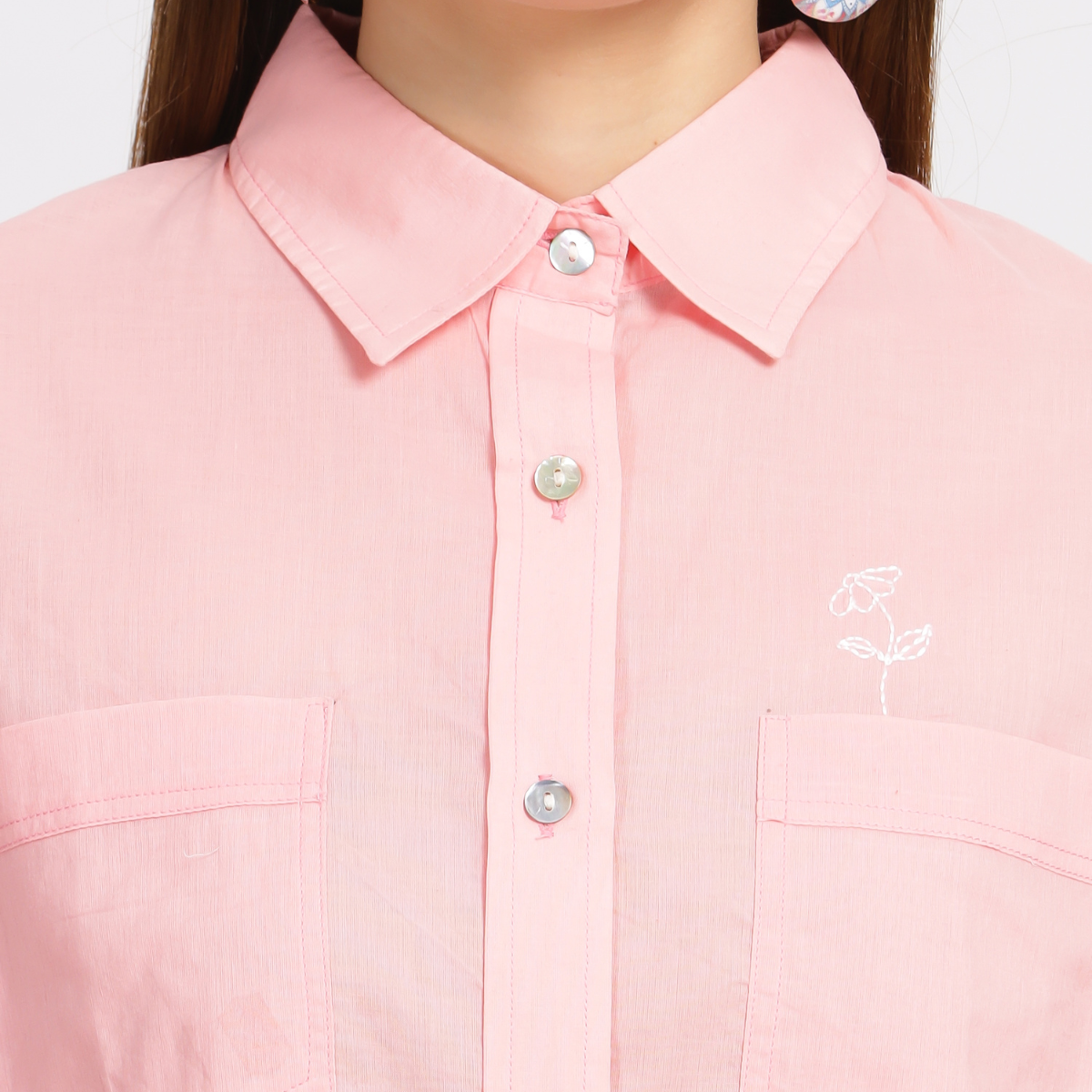 VARSHA Ash pink collared full sleeve shirt