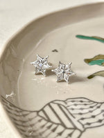 Quartz Star Stud Earrings