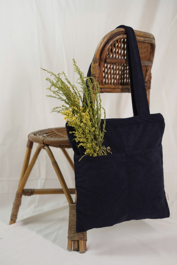 Minimalist Courduroy Day Tote