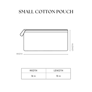 Cotton Small Travel Pouch/Organizer